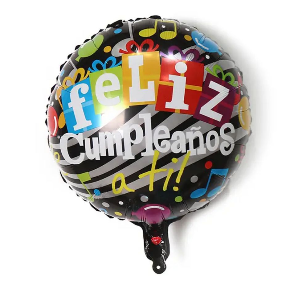 Metálico 18¨ negro con notas musicales