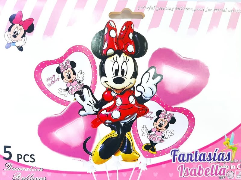 SET DE GLOBOS MINNIE MOUSE