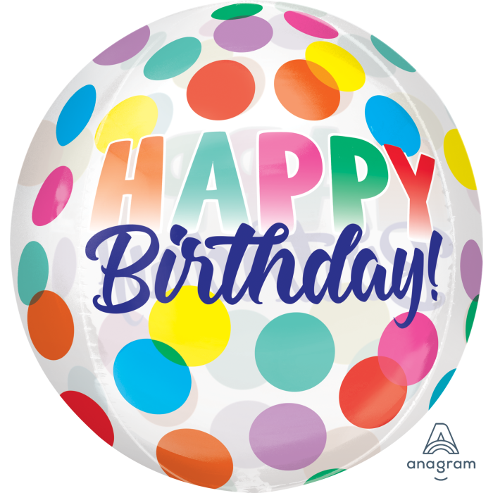 16" Big Birthday Dots Orbz