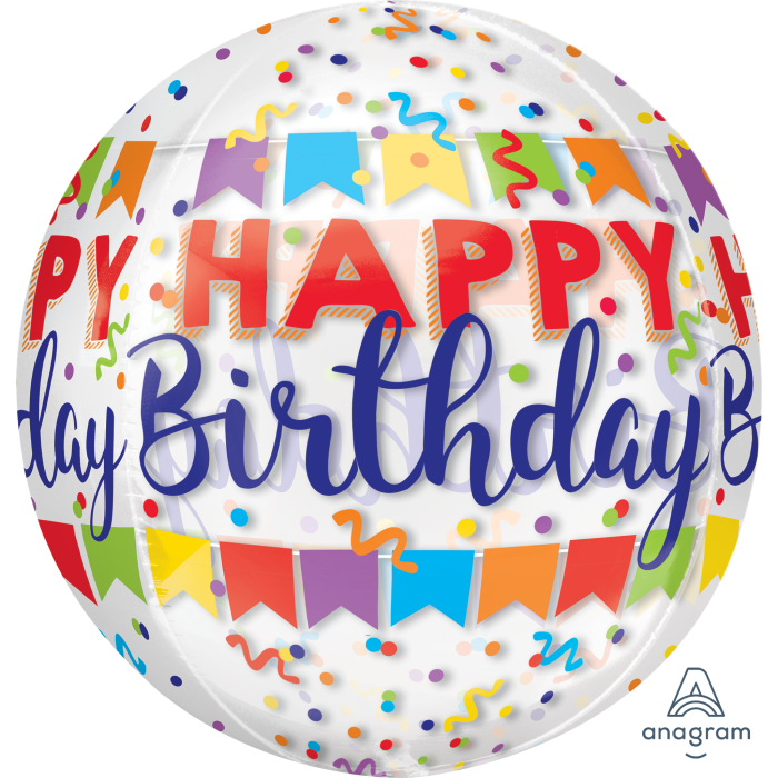 16" Happy Birthday Bash Orbz