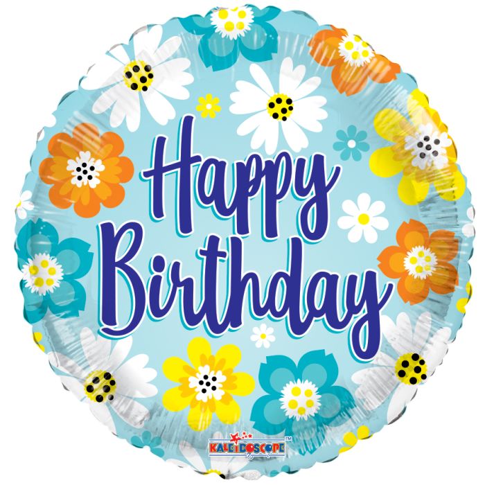 18" Birthday Full of Flowers flores