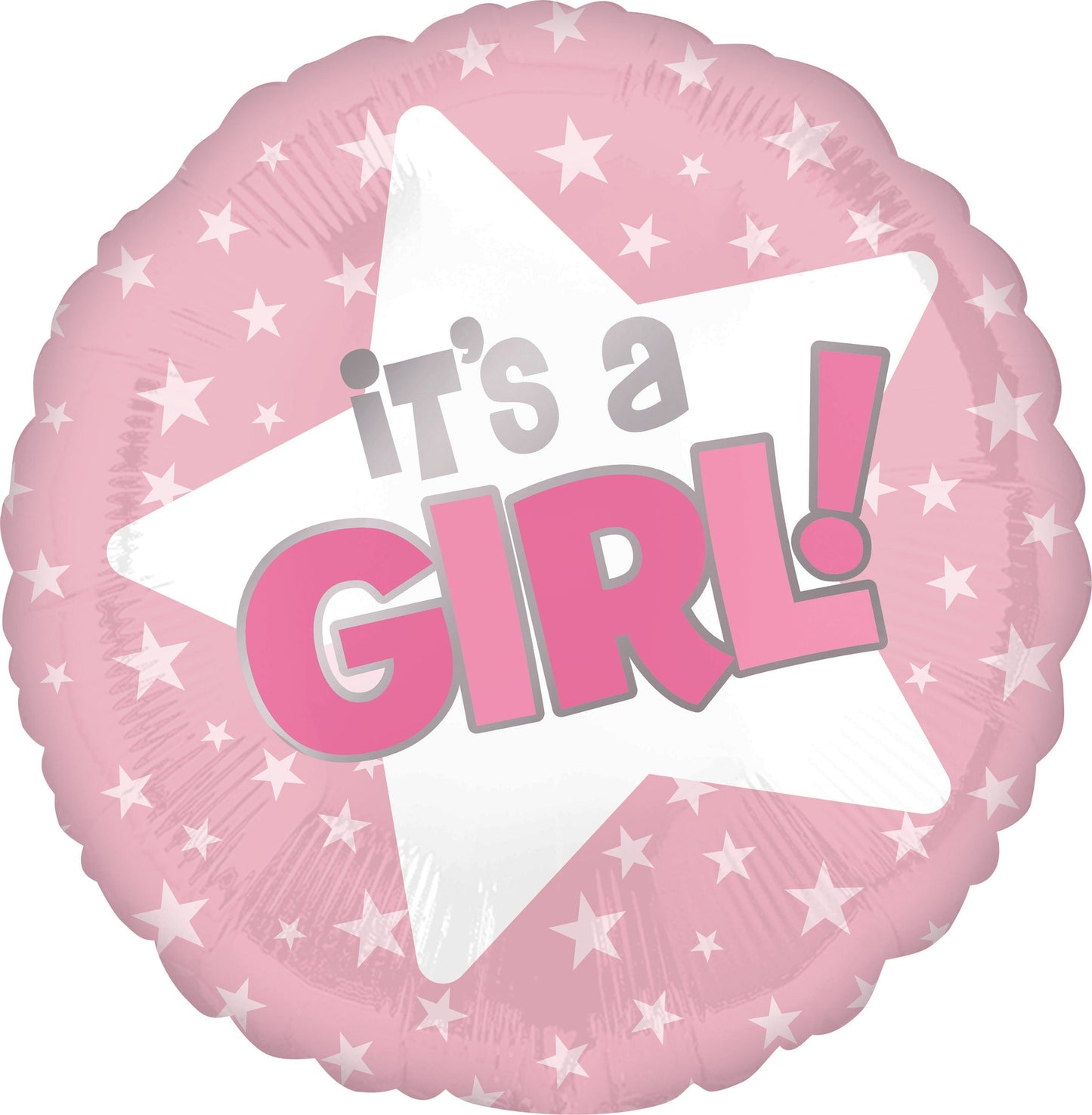 BABY GIRL STARS PINK 18"