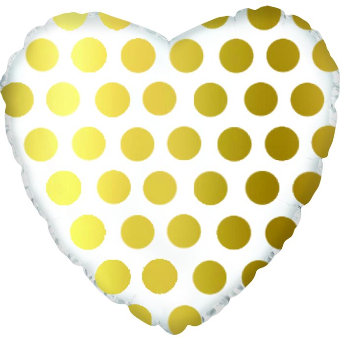 Gold Polka Dot Heart