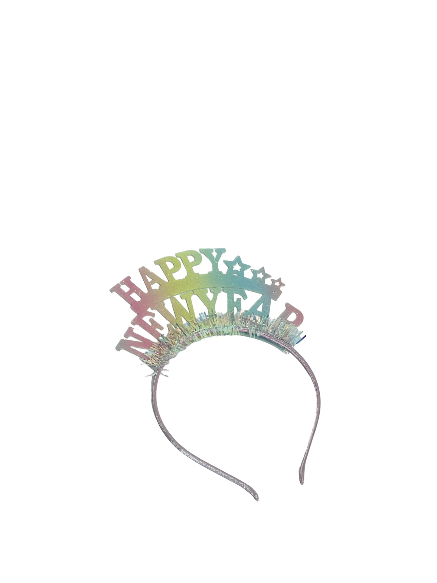 Cintillo Happy New Year multicolor pastel