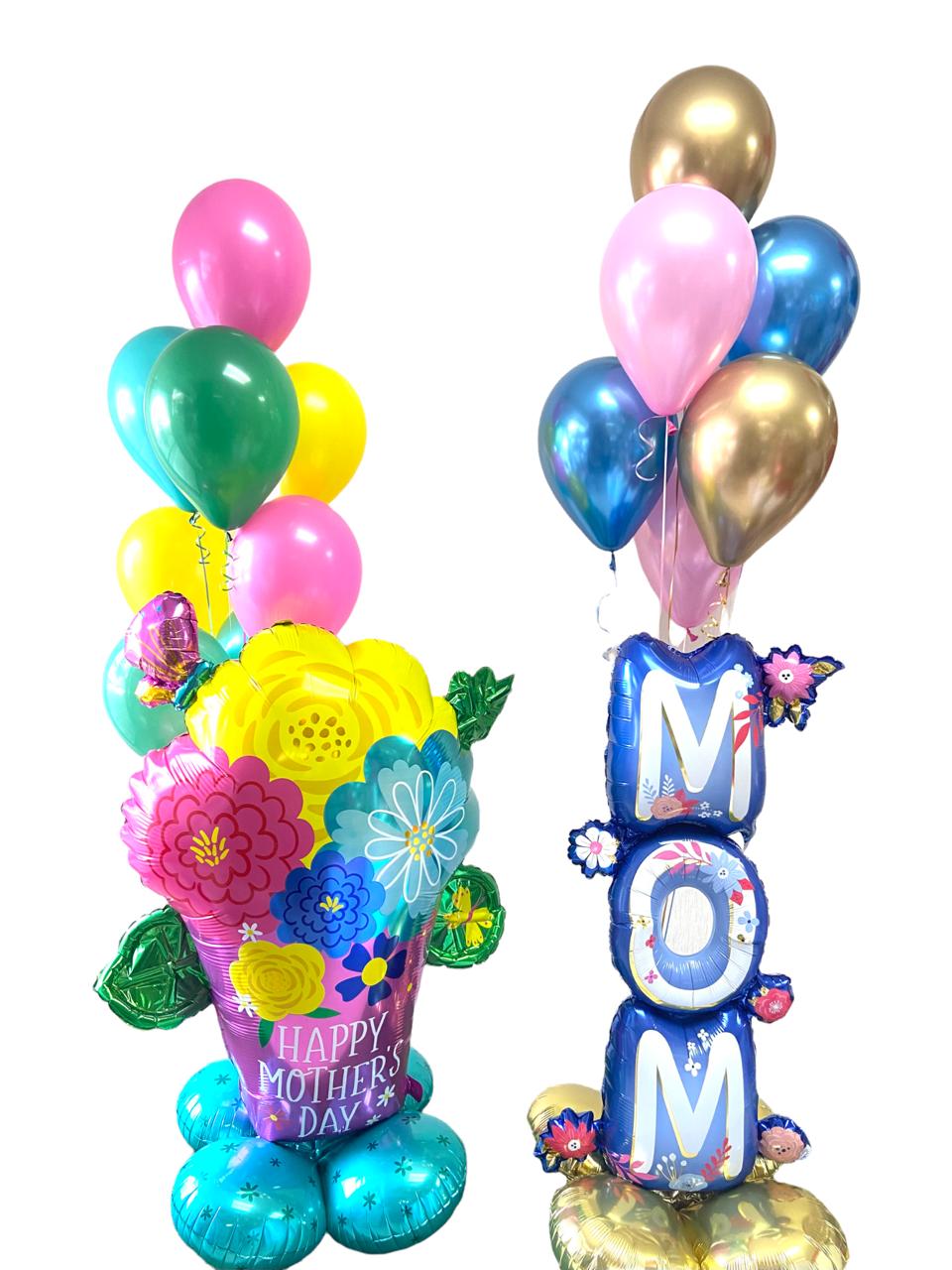 Metálicos Airloonz Happy Mother's Day & MOM con Globos en Helio