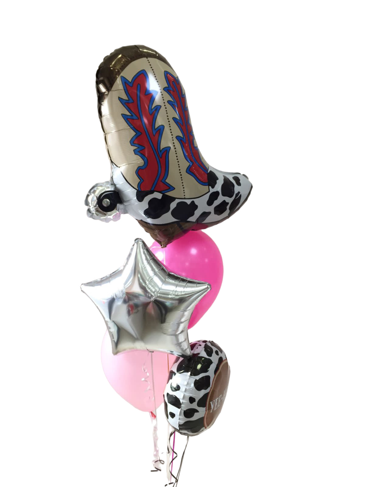 Bouquet globos bota vaquero Cowboy