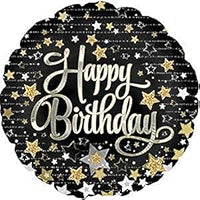 GOLD STARS BIRTHDAY (18")