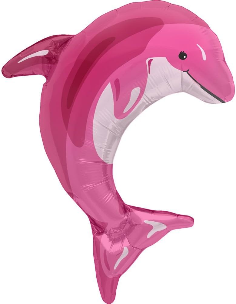 FOIL BALLOON PINK DOLPHIN 31"