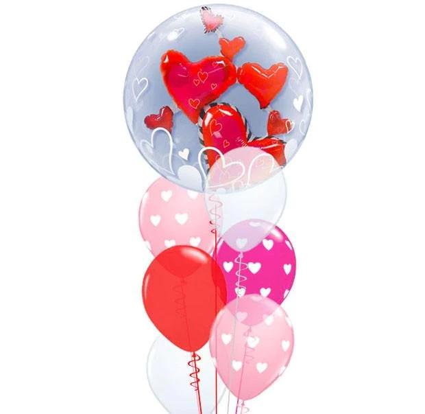 Arreglo de Globos Corazones