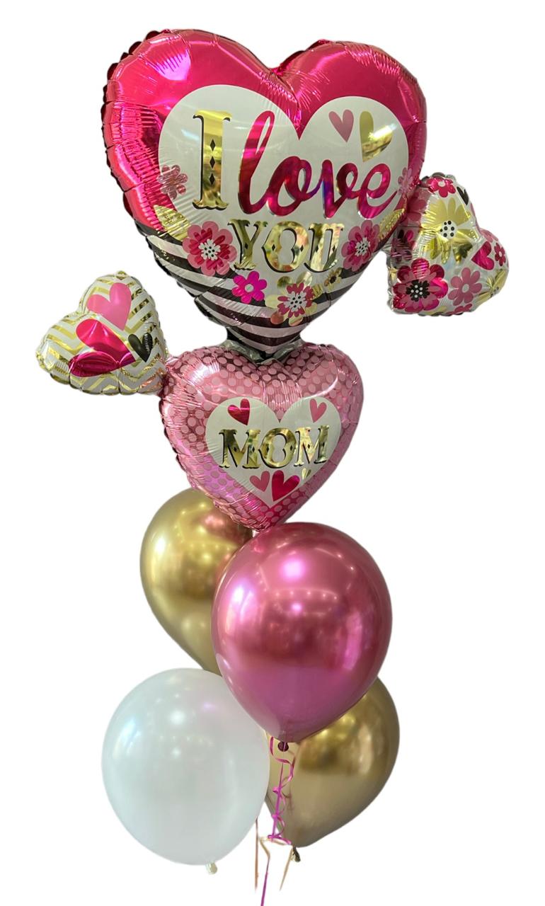 Arreglo de Globos I Love you Mom