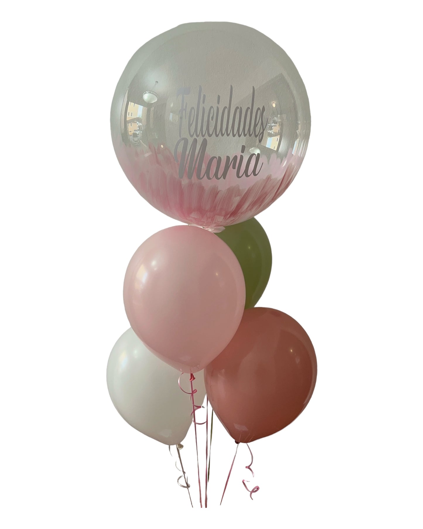 Arreglo burbuja pintada rosada