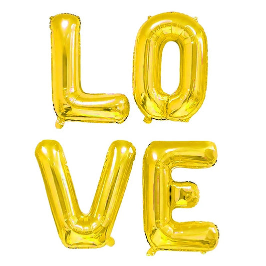 Letrero 16” LOVE dorado