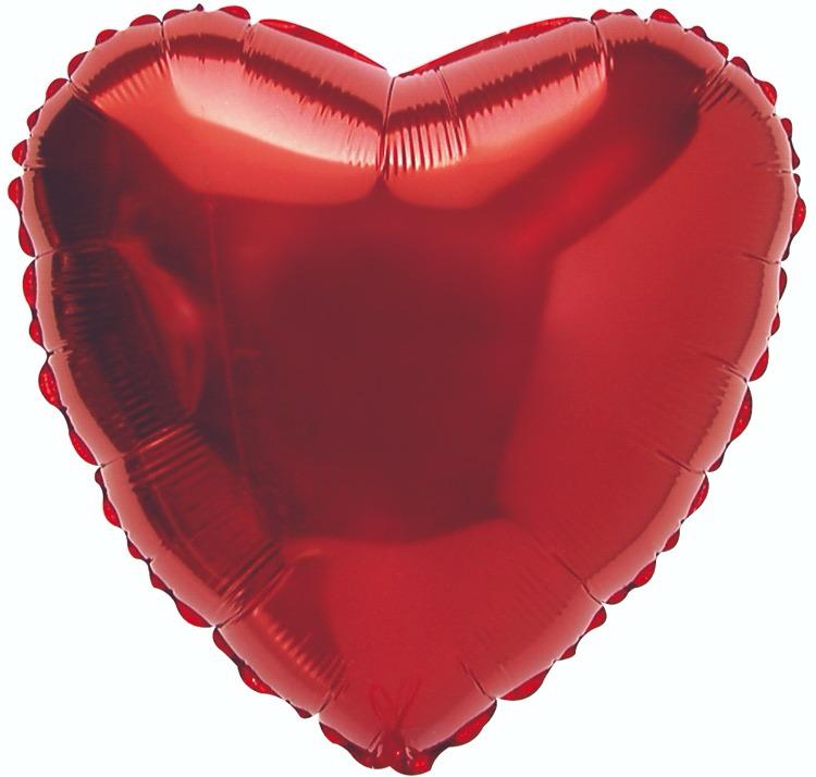 Metálico Corazón Rojo