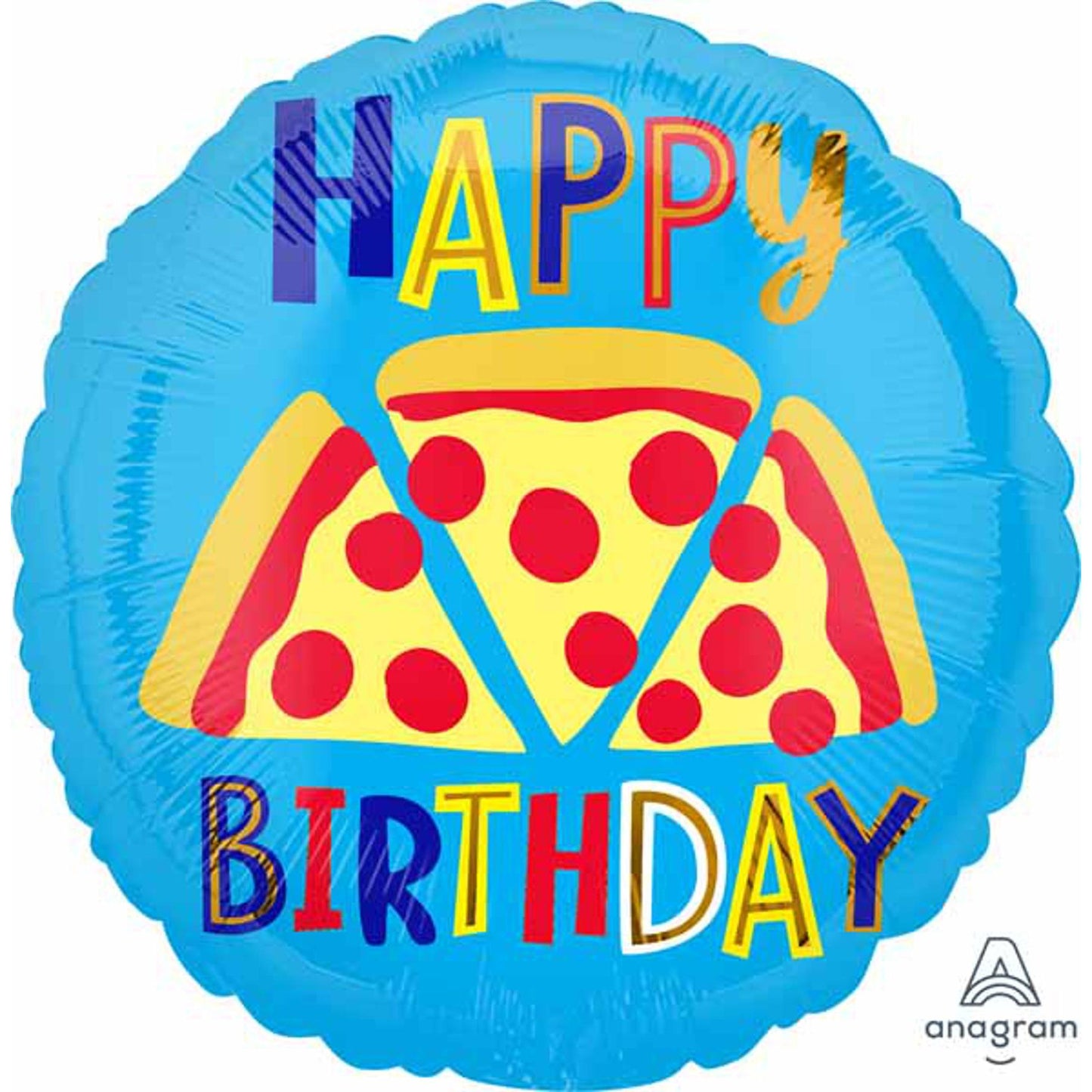Metálico 18” Happy Bday Pizza