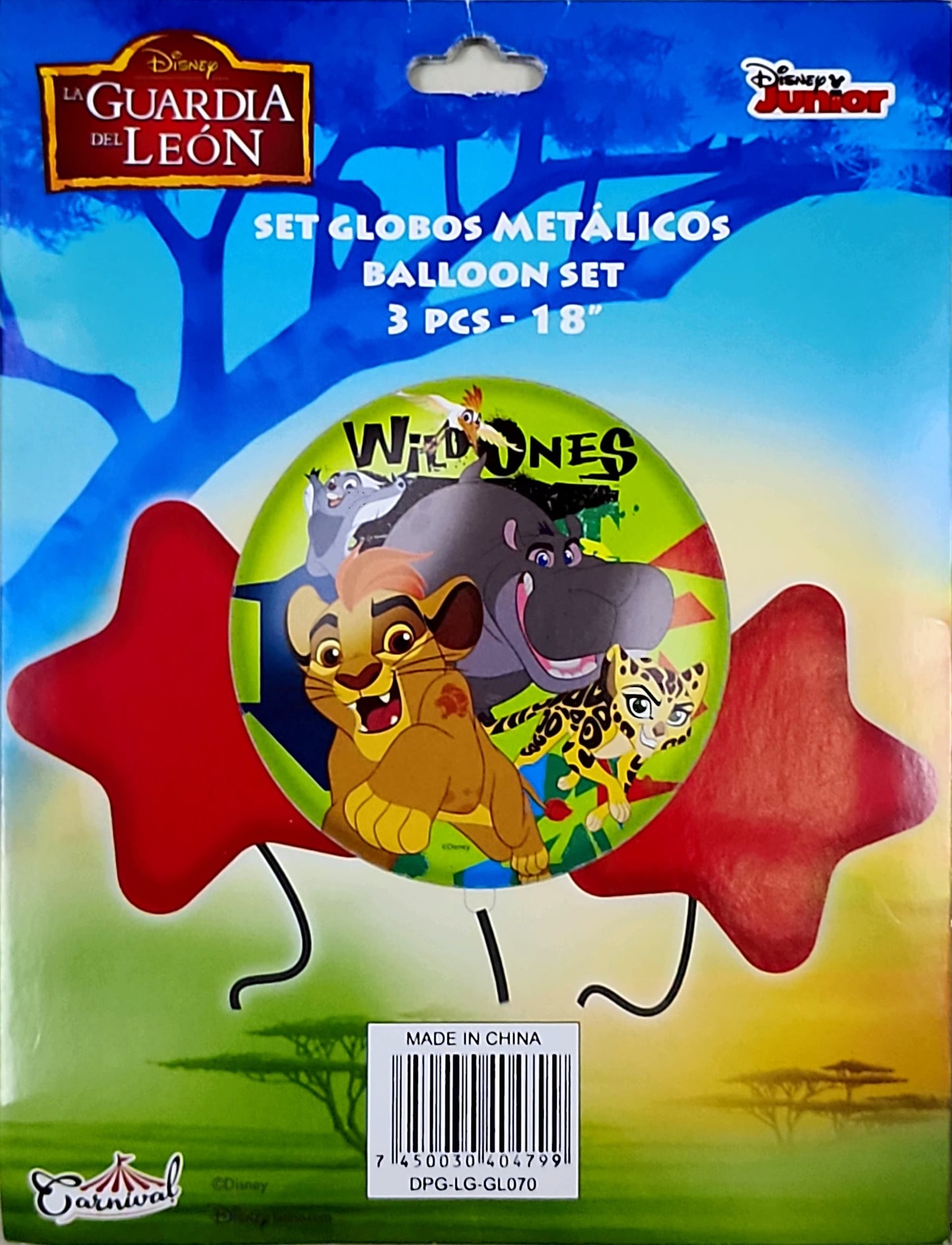 SET GLOBO METÁLICO EL REY LEÓN 3 PIEZAS (18")