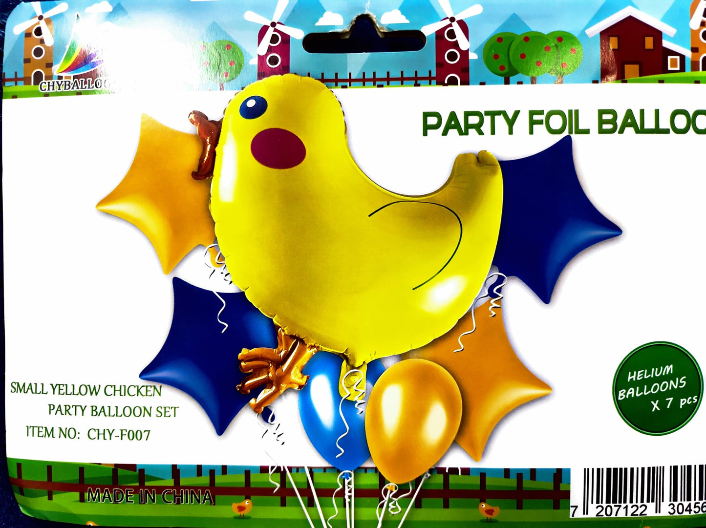 SET DE GLOBOS POLLITO (5 PIEZAS)