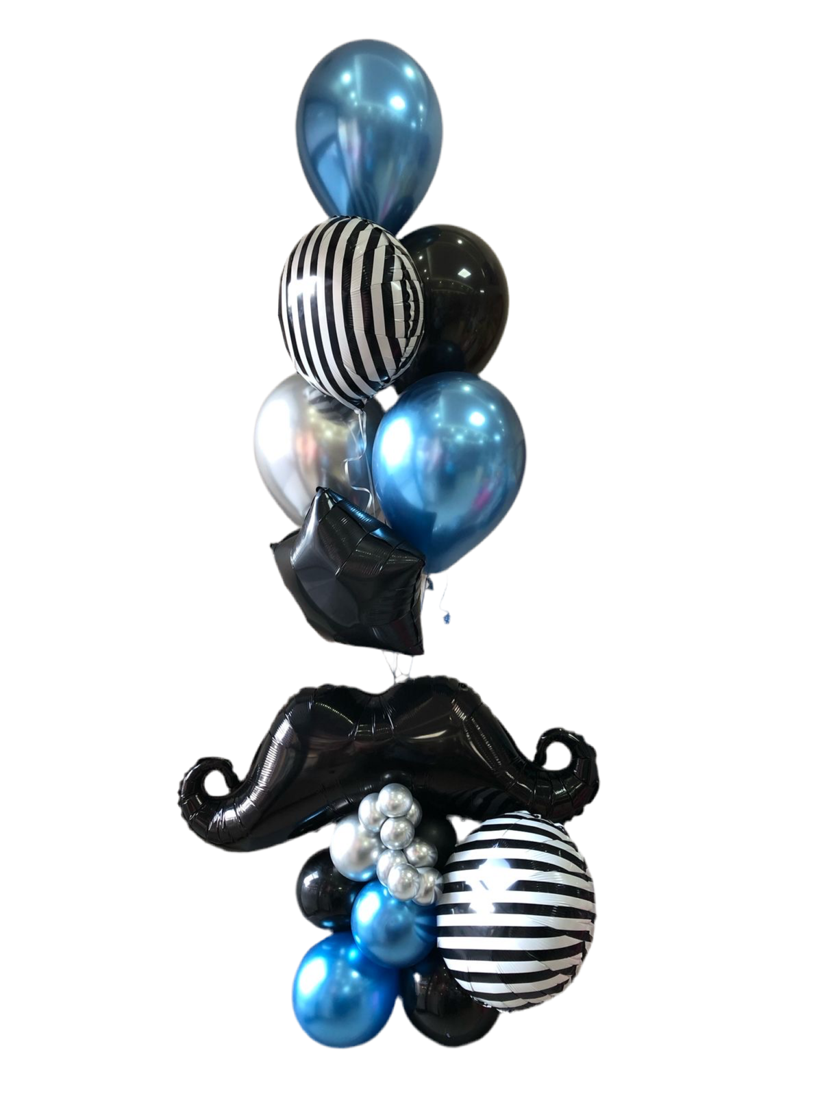 Arreglo bigote y globos