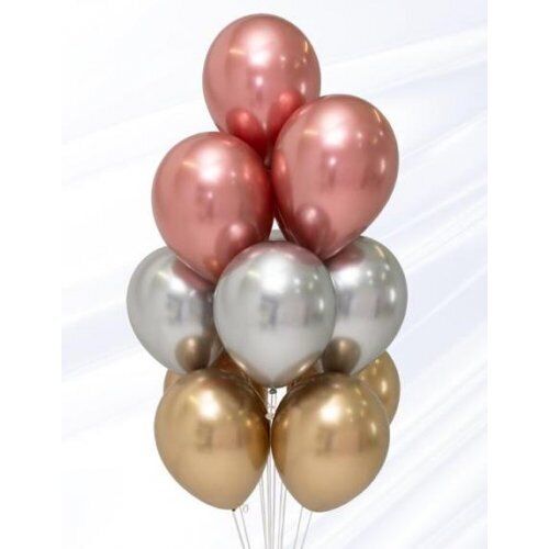 Bouquet 9 globos reflex chrome