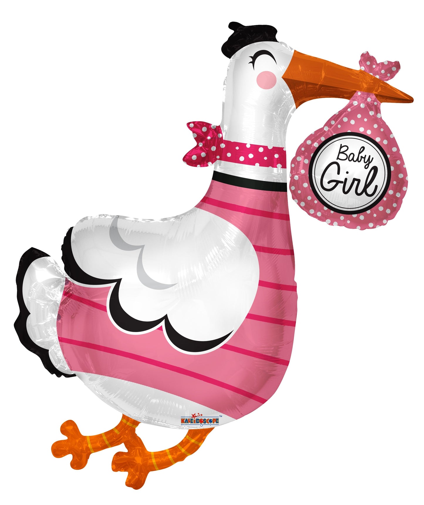 BABY GIRL STORK SHAPE BALLOON