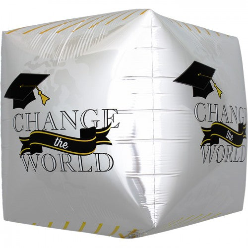 17" Change the World Grad Cube