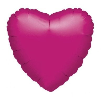 18" Metallic Fuchsia Heart