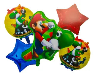 SET DE GLOBOS MARIO Y YOSHI