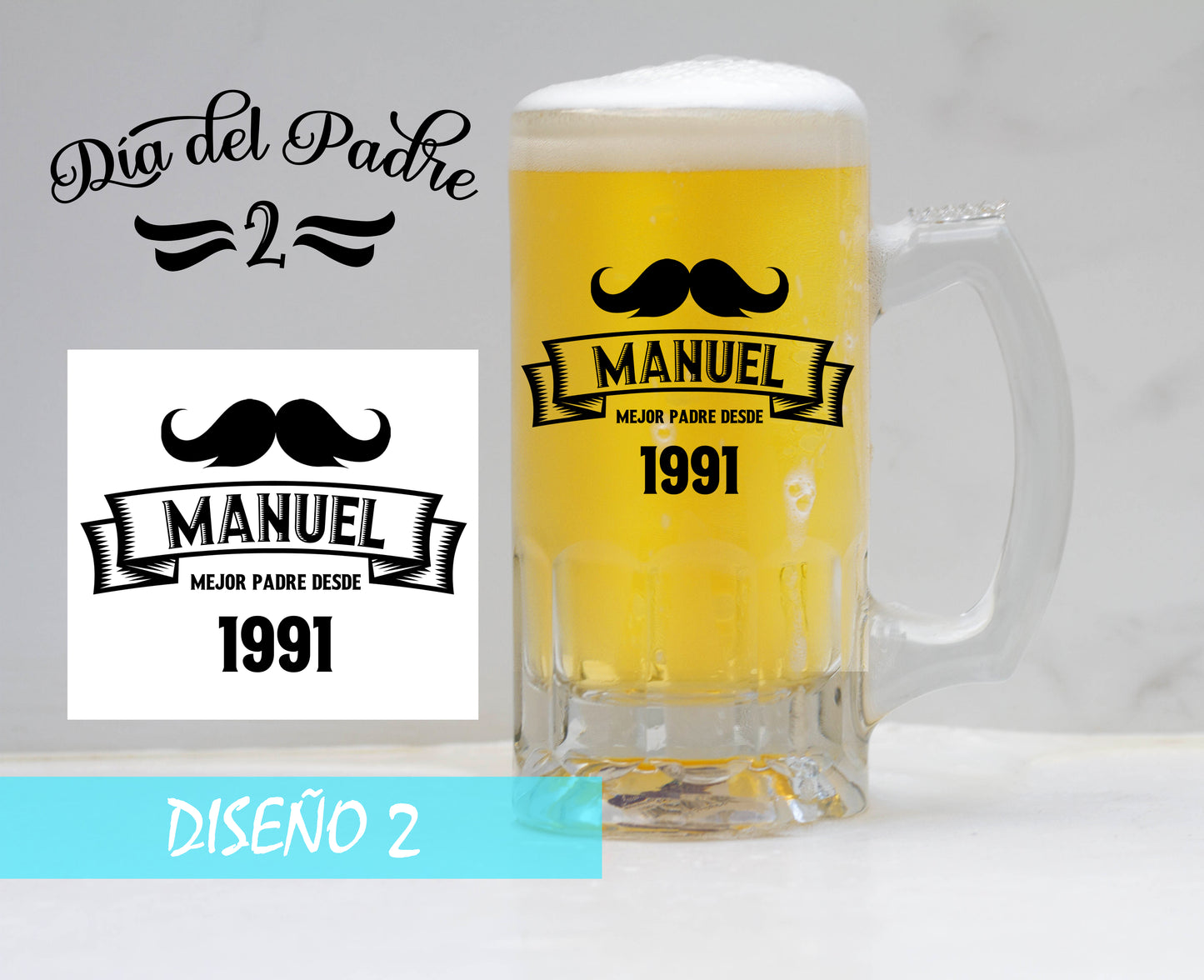 Jarra de Cerveza frozen Happy Fathers Day