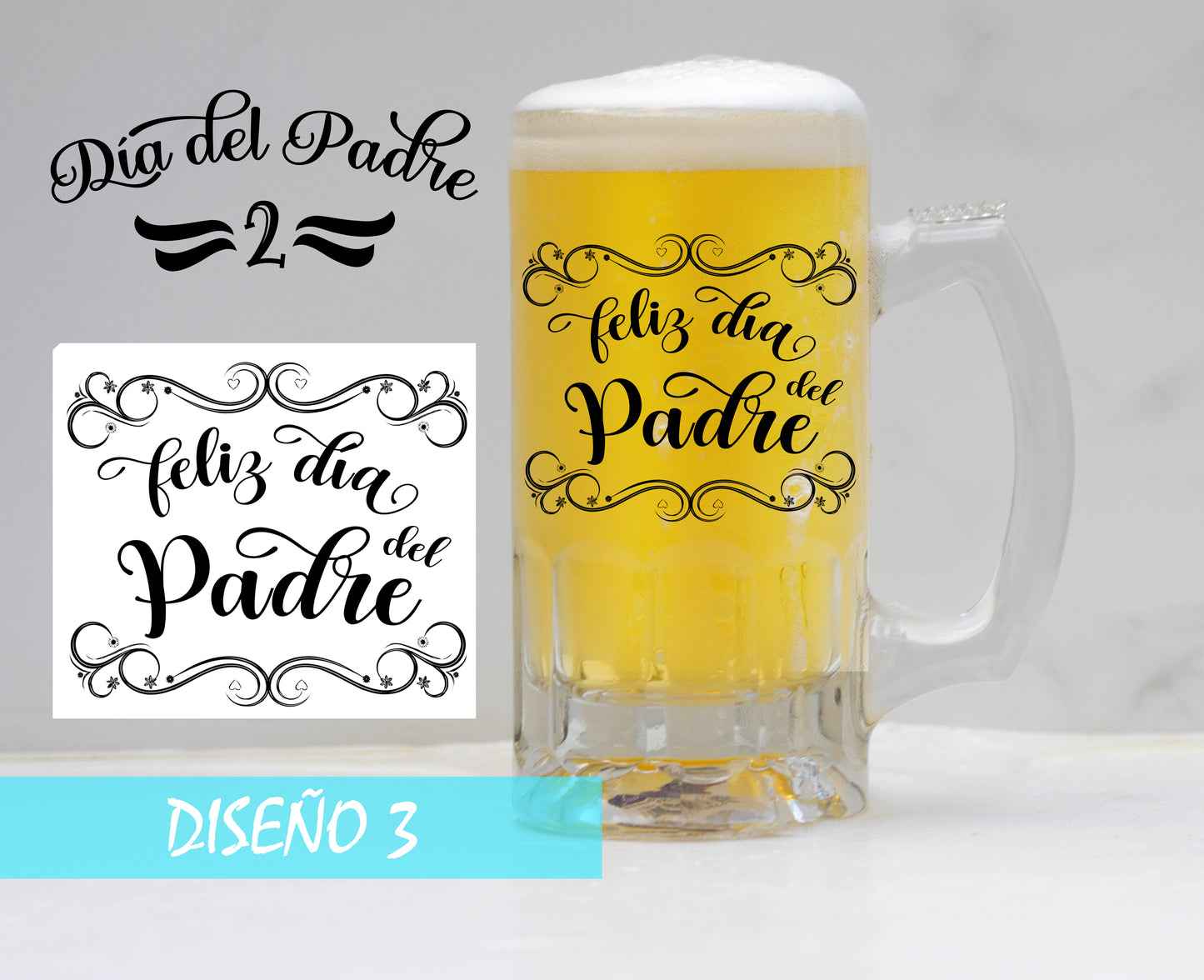 Jarra de Cerveza frozen Happy Fathers Day