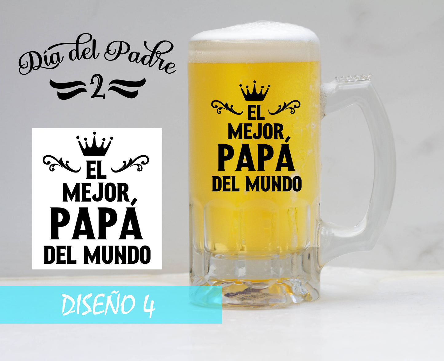 Jarra de Cerveza frozen Happy Fathers Day