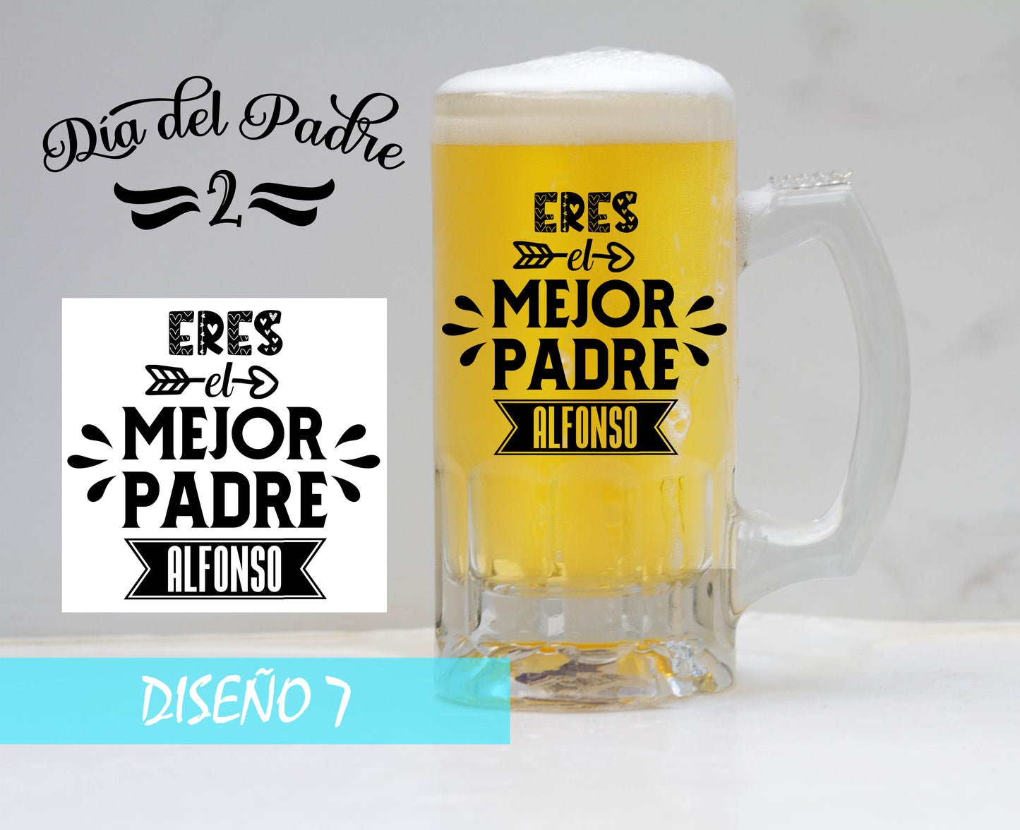 Jarra de Cerveza frozen Happy Fathers Day