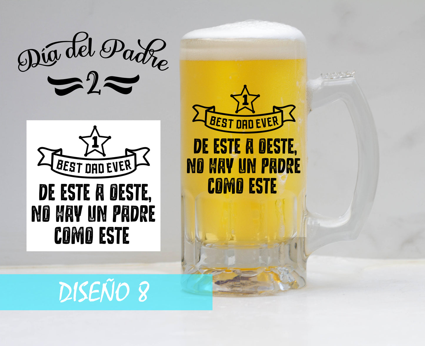 Jarra de Cerveza frozen Happy Fathers Day