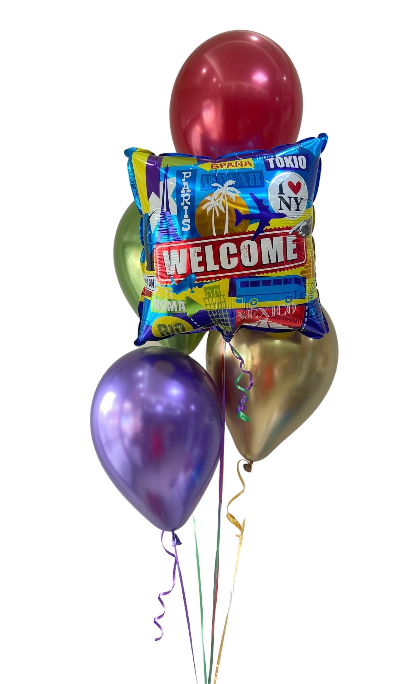 Arreglo globos welcome Multi ciudad