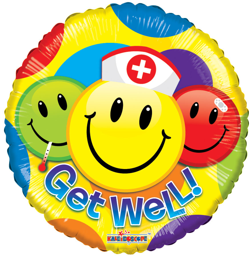 GET WELL SMILEY (18 pulg.)