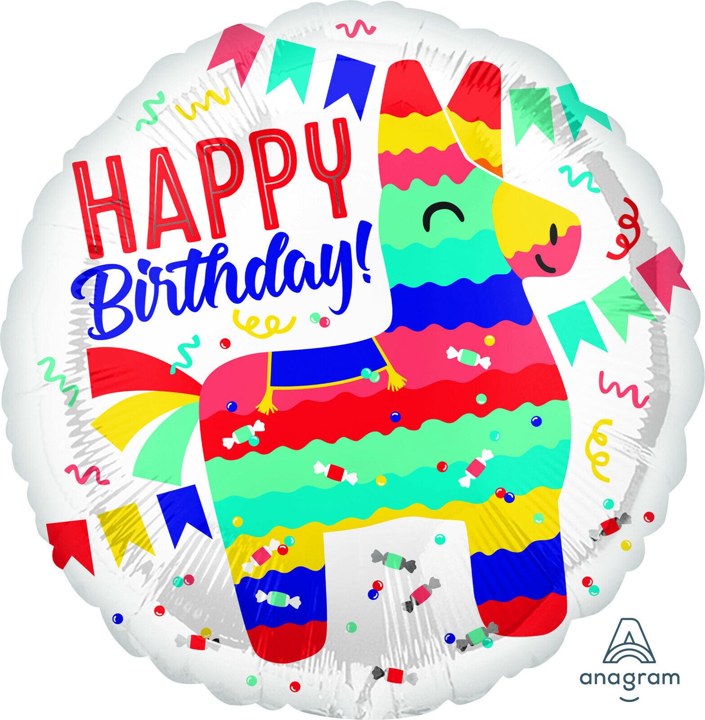 Metalico 18¨ Happy Birthday Fiesta Mexicano