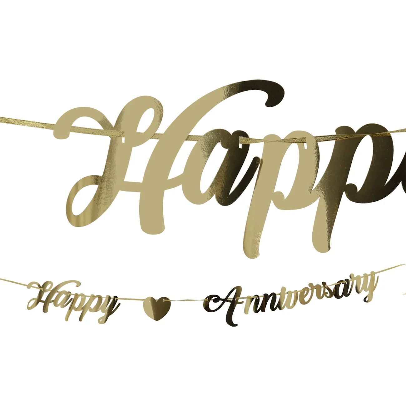 Banner Happy Anniversary Dorado