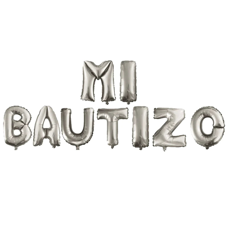 Letrero inflable 16" Mi bautizo dorado