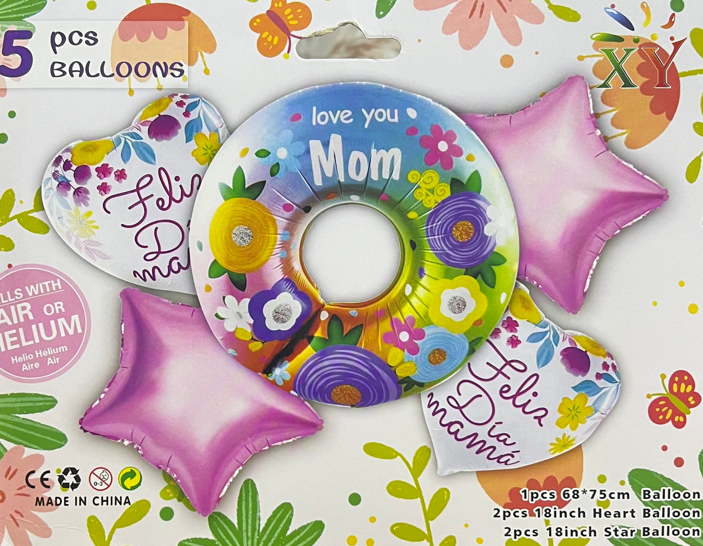 Set de Globos Feliz Dia Mama