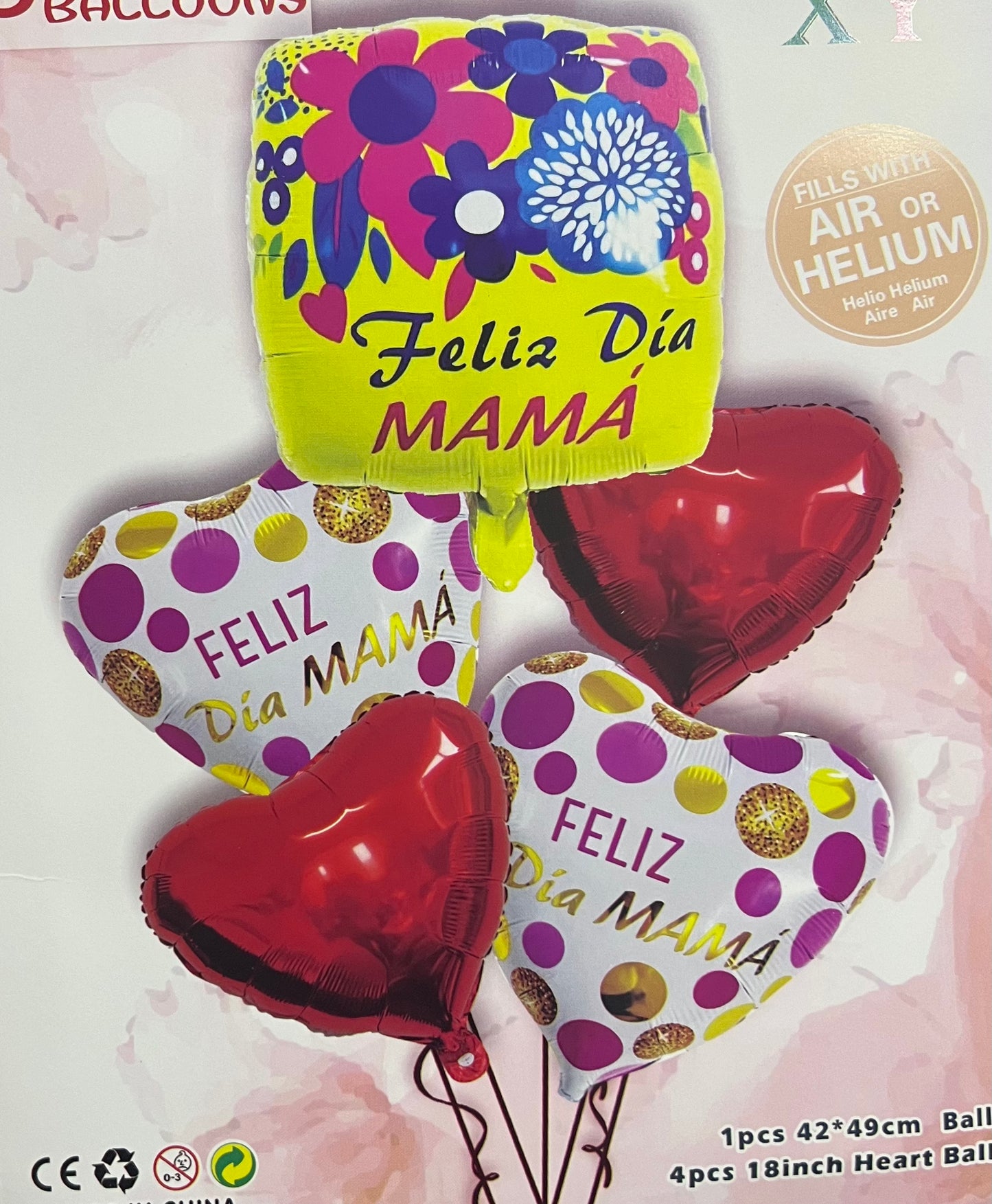 Set de Globos Feliz Dia Mama