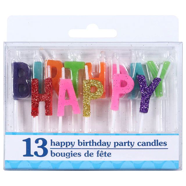 Velas Happy Birthday multicolors