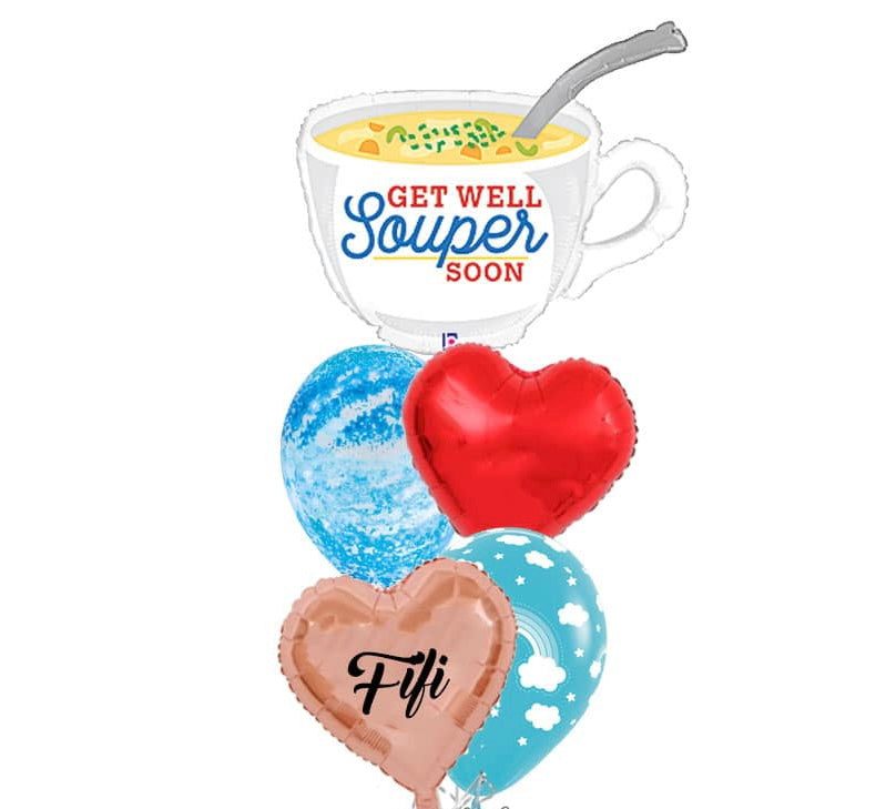 Arreglo de globos Get Well Soup