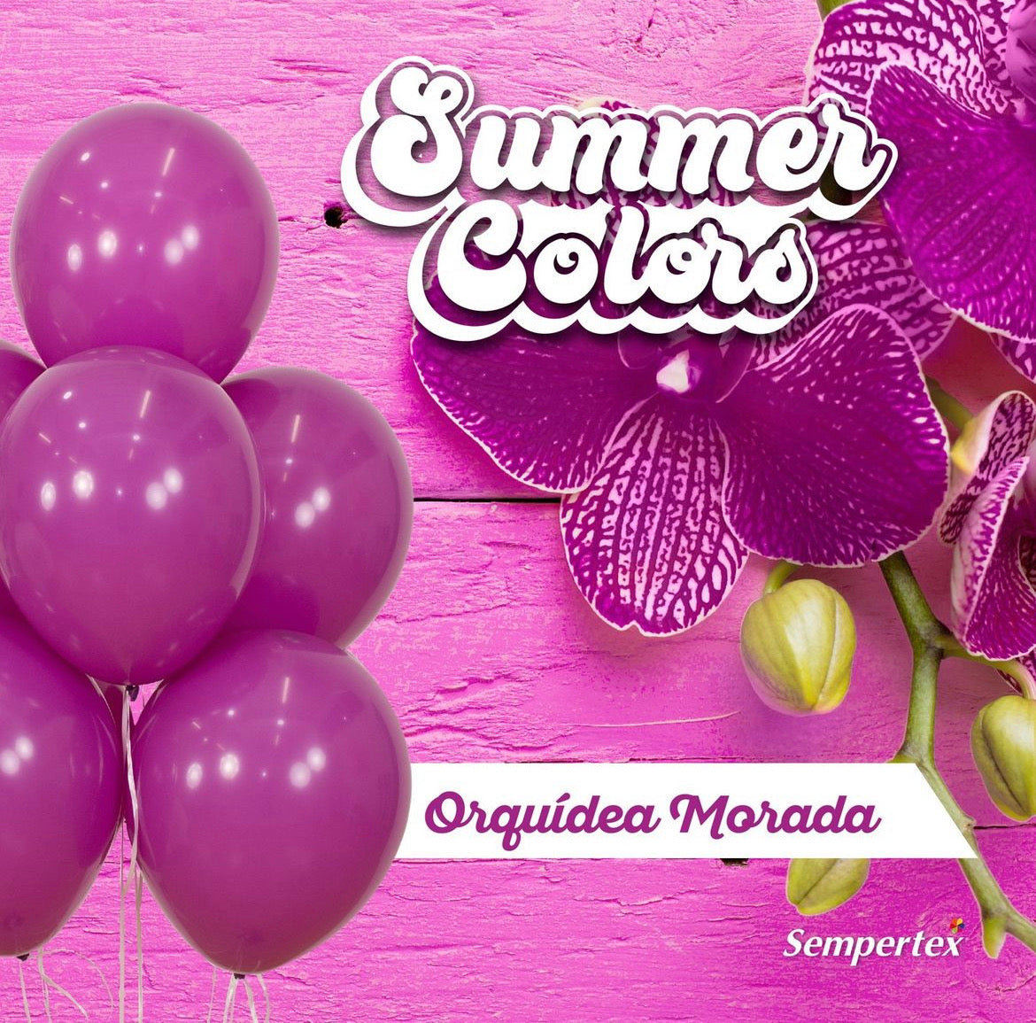 Bouquet de globos Latex 12" Orquídea Morada