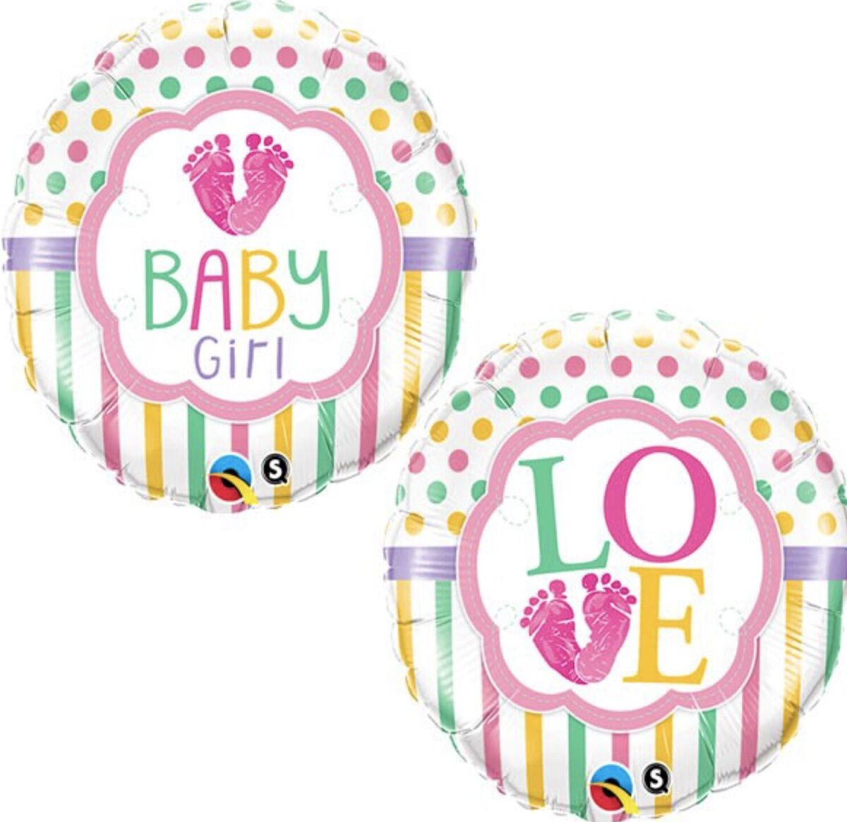 BABY GIRL LOVE METÁLICO 18"