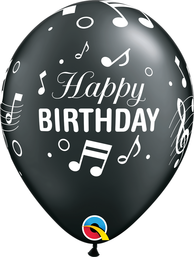 Latex 12" HBD notas musicales