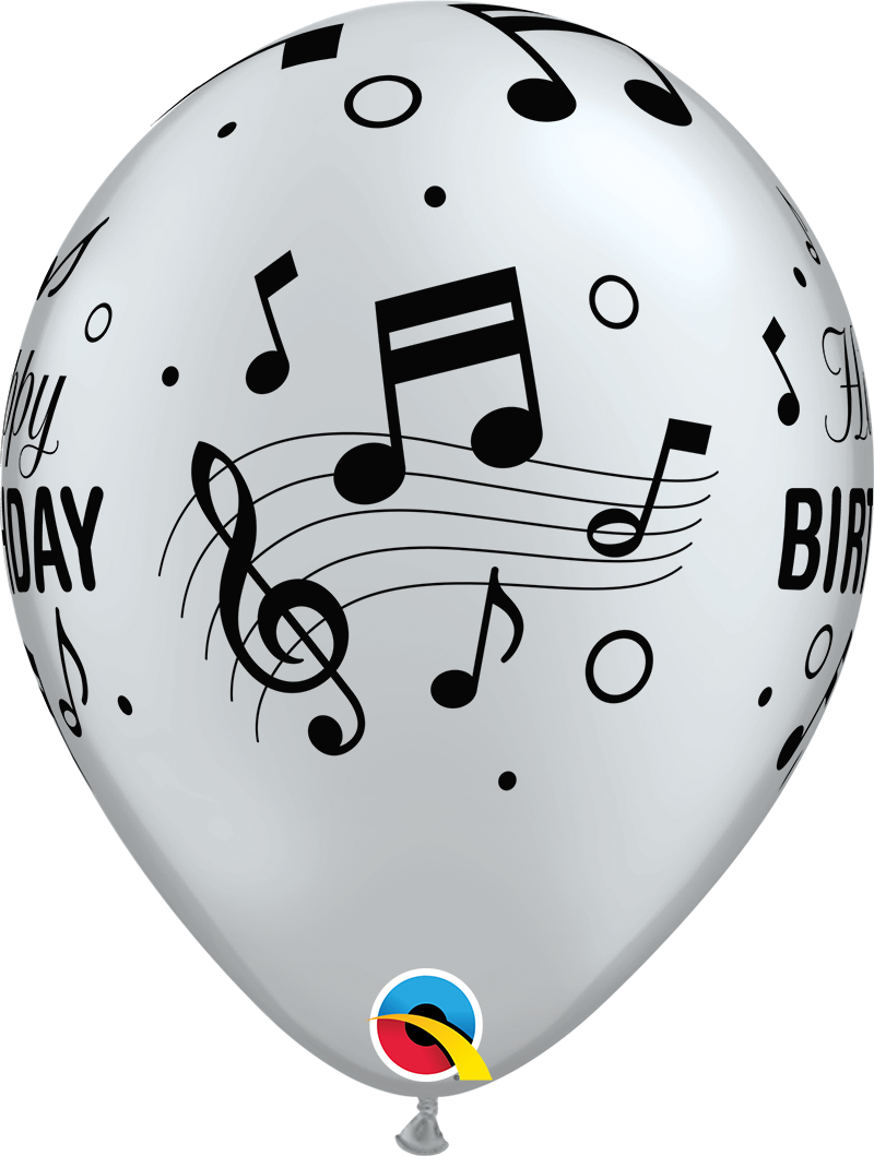 Latex 12" HBD notas musicales