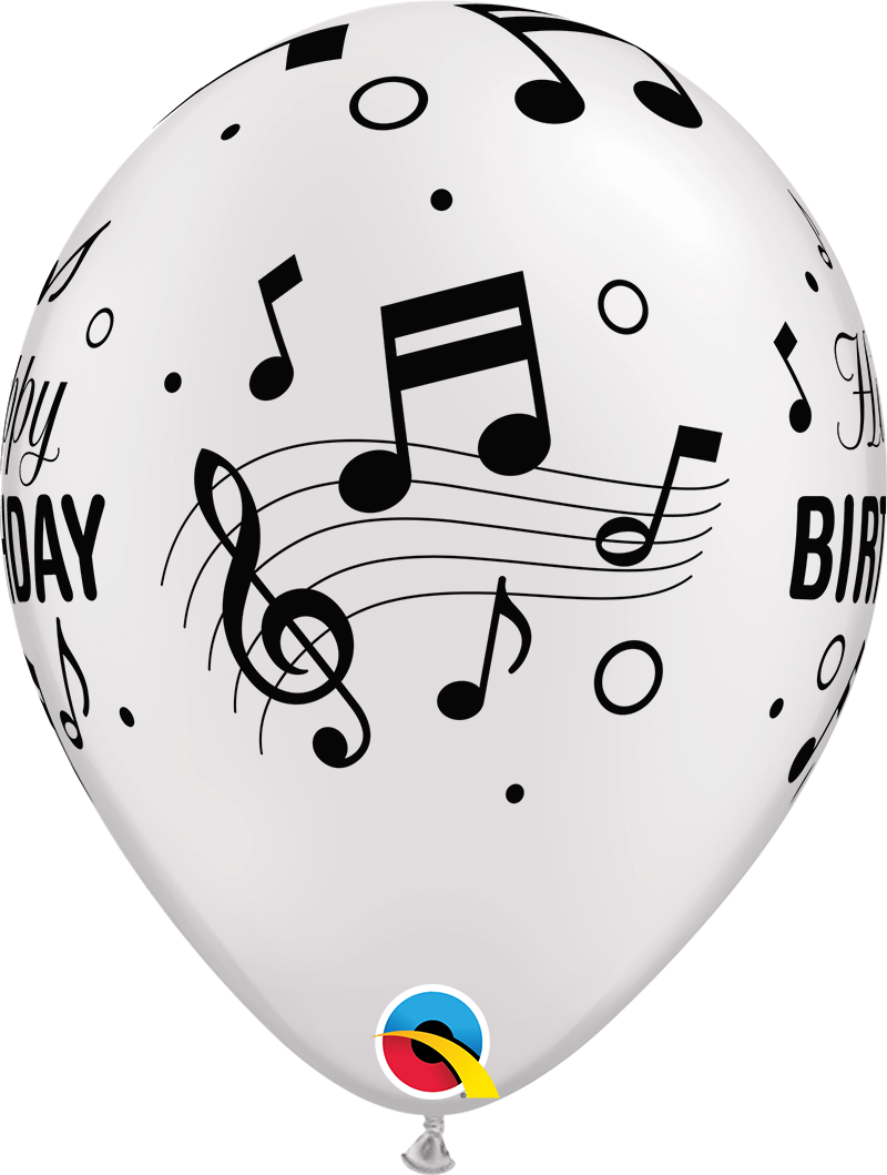 Latex 12" HBD notas musicales