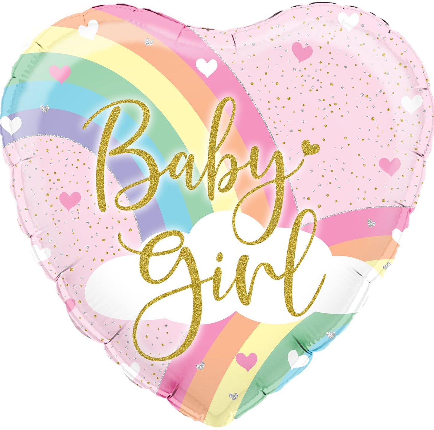 PASTEL RAINBOW GIRL HOLOGRAPH OAKTREE FOIL BALLOON 18"