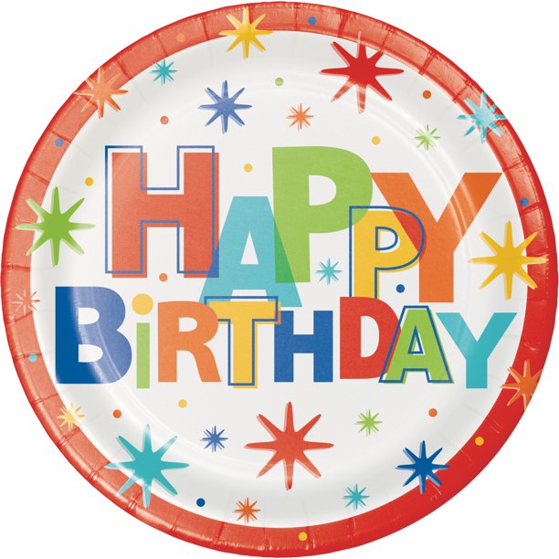 10 platos Happy Birtday