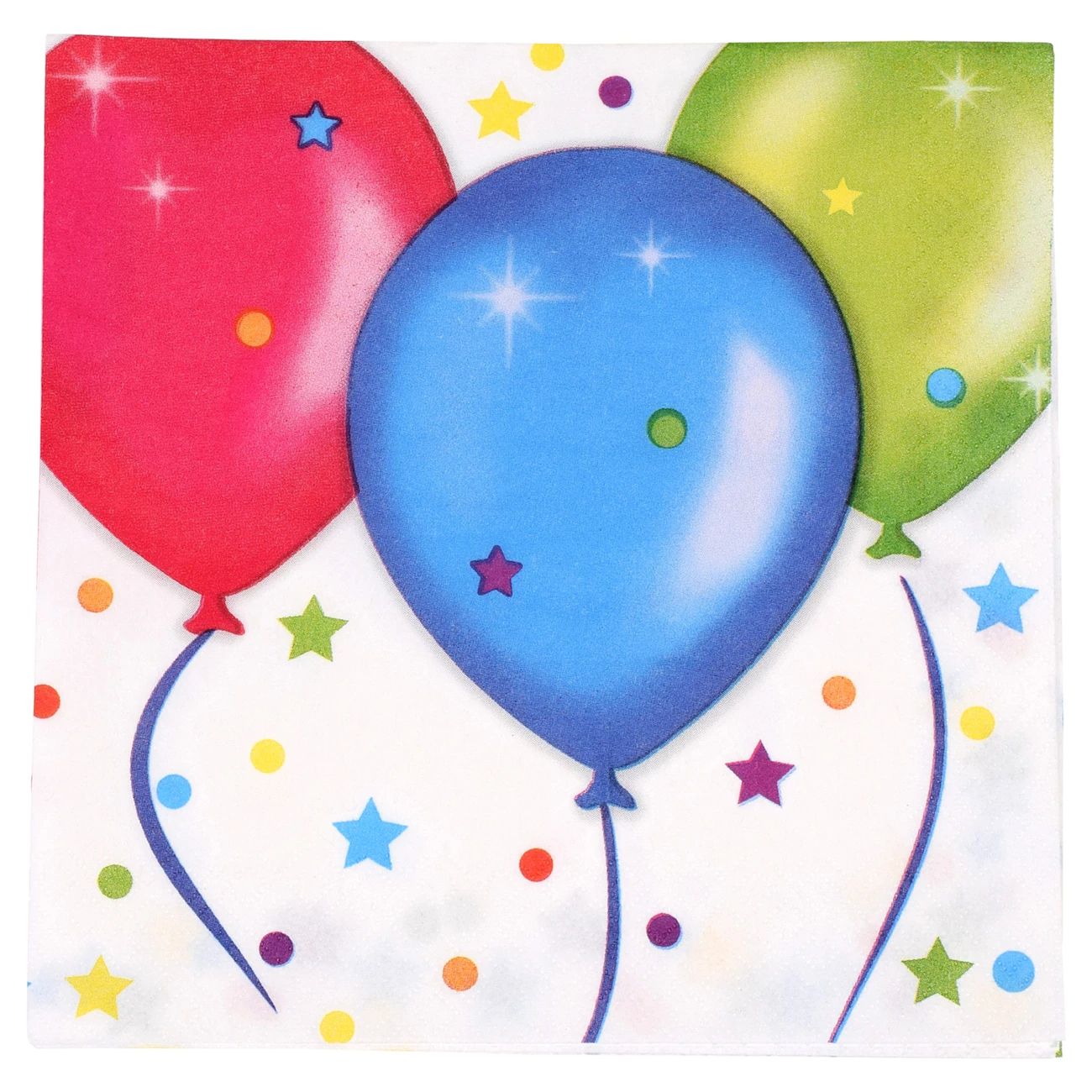 20 Servilletas con globos de colores