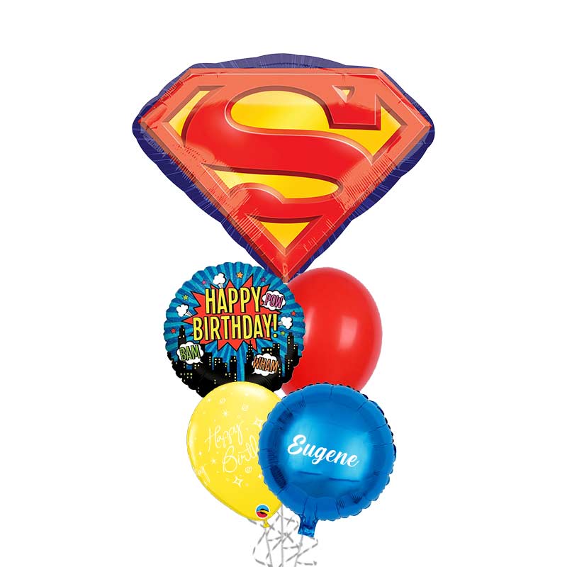 Arreglo de Globos Escudo Superman