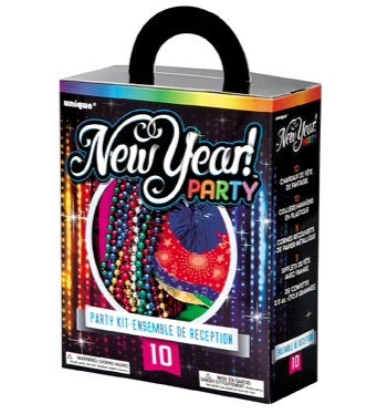 Set sombreros y cornetas multicolor